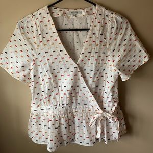Madewell wrap-front blouse